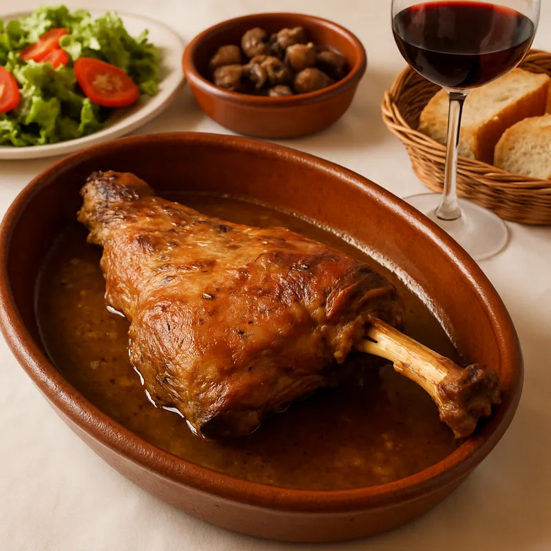 Dia Del Pilar Festmahl Zaragoza Traditionelles Lamm Asado (Lammbraten)