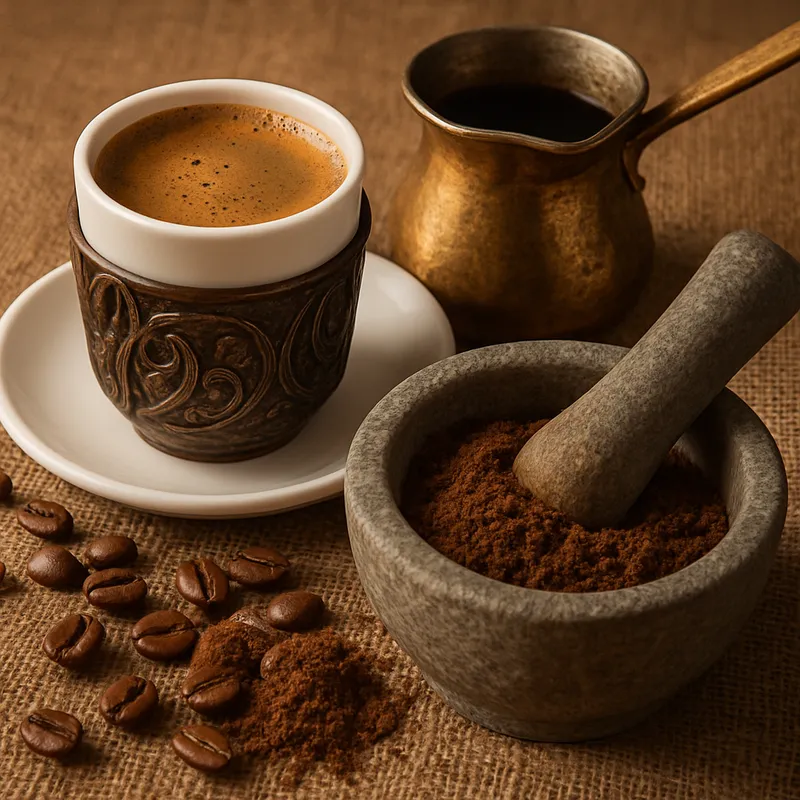 Dibek Kahvesi (Im Steinmörser gemahlener Kaffee)