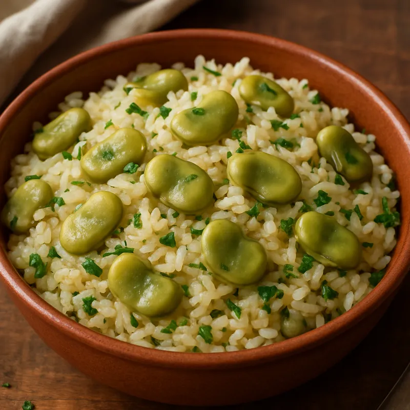 Dicke Bohnen Reis Pilaf
