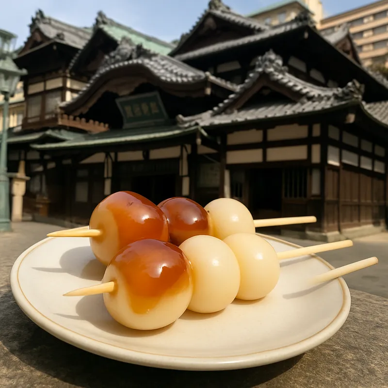 Dogo Onsen Dango (Süße Reismehlklößchen aus Ehime)