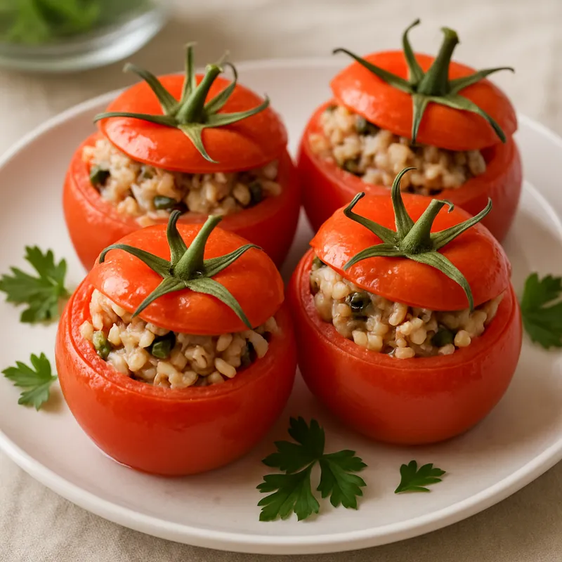 Domates Dolmasi (Gefüllte Tomaten, kalt)