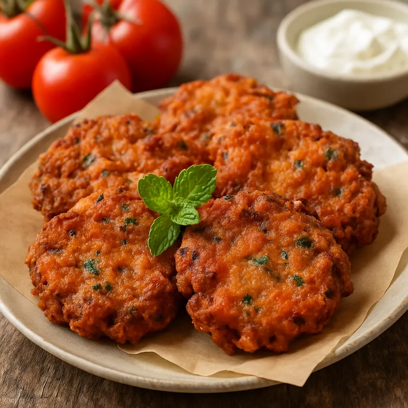 Domatokeftedes (Kretische Tomatenküchlein)
