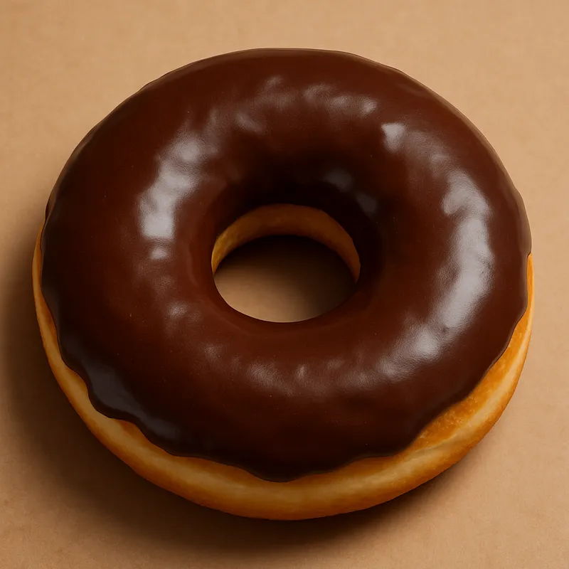 Donut mit Schokoladenglasur