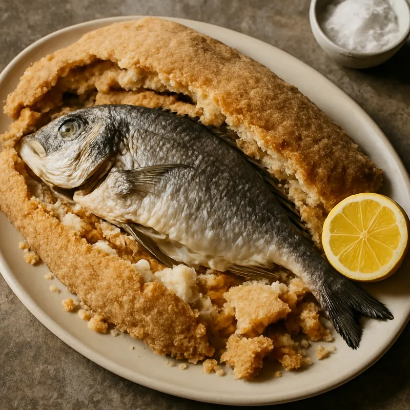Dorade in Salzkruste
