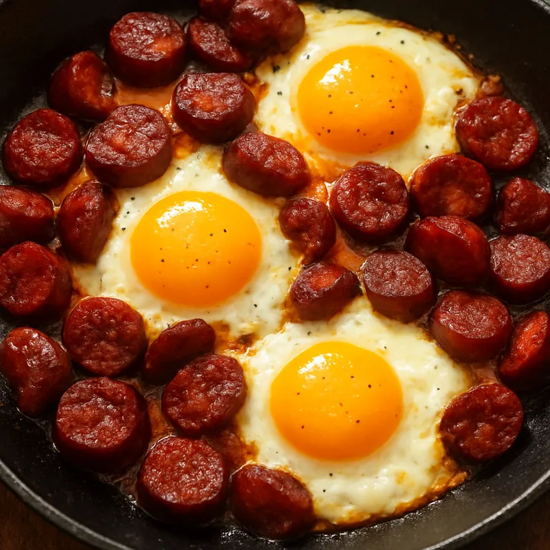 Eier mit Chorizo