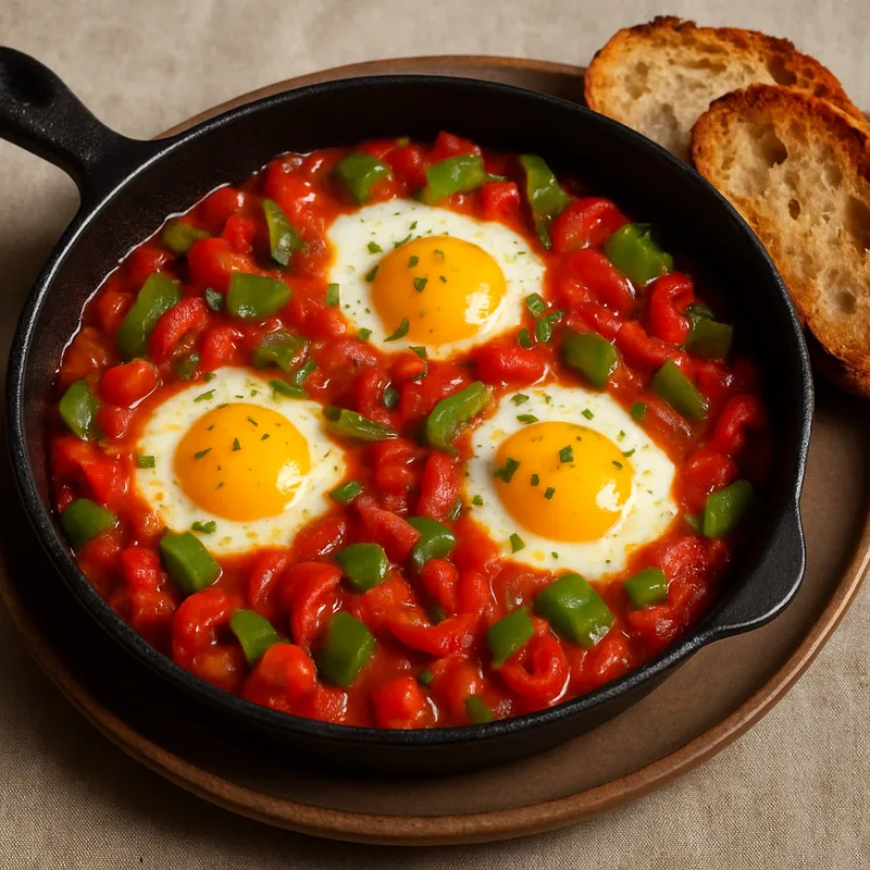 Eier mit Piperade