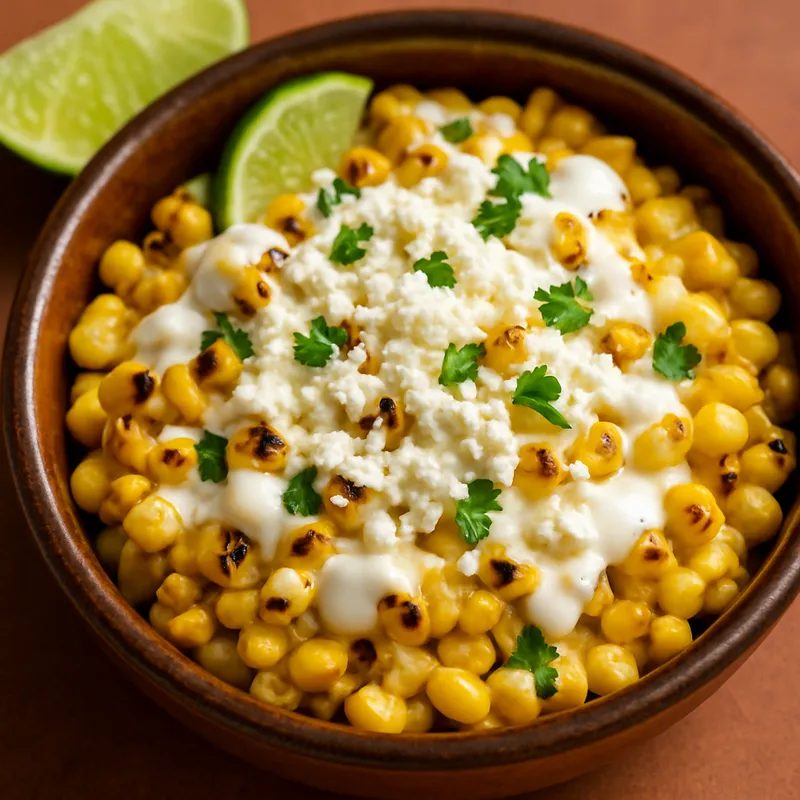 Elote Desgranado mit Mayonnaise (Mexikanischer Straßenmais vom Kolben)