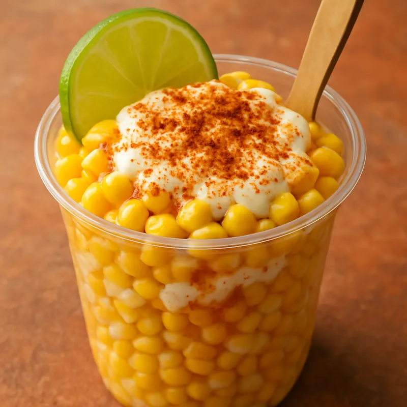Elote En Vaso (Mais im Becher)
