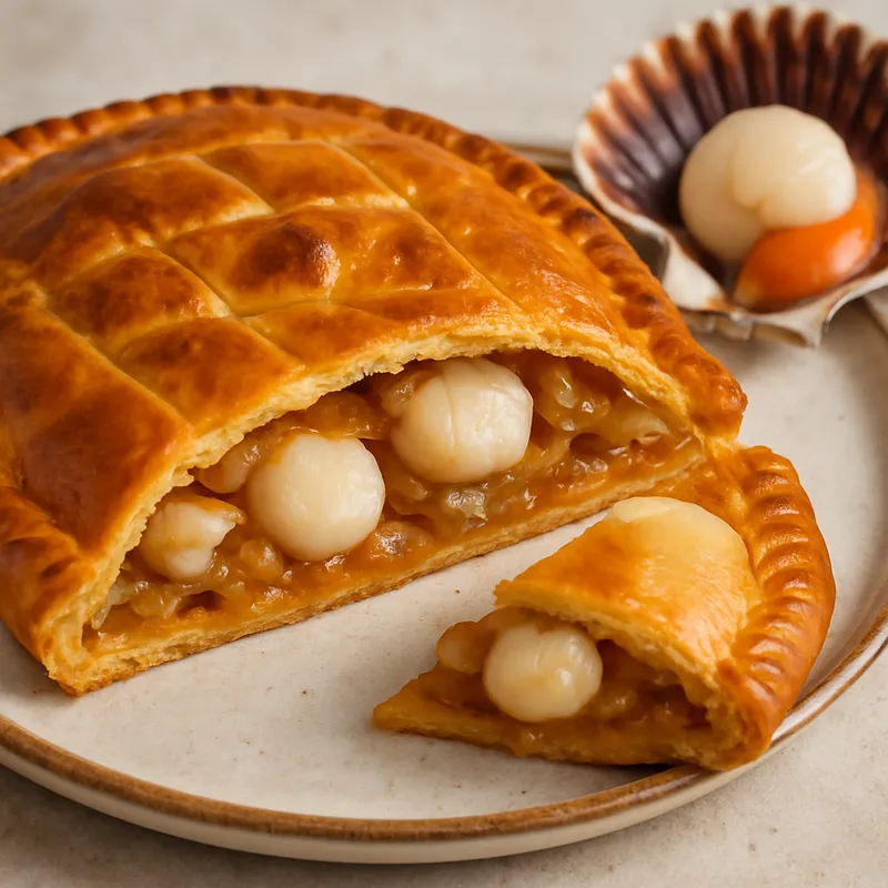 Empanada de Vieiras (Jakobsmuschel-Pastete)