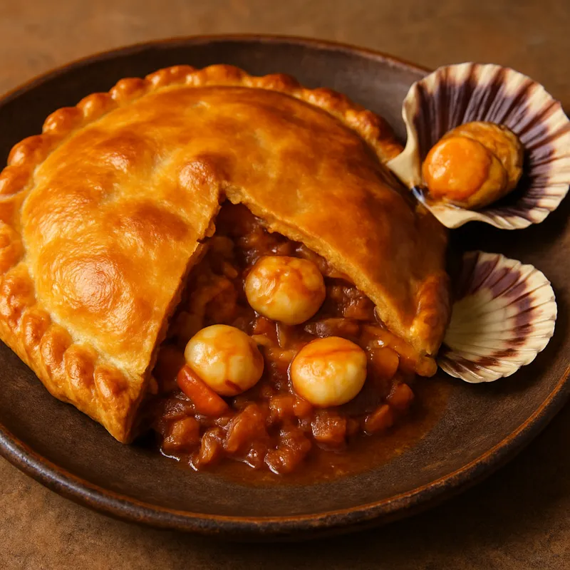 Empanada de Zamburinas (Jakobsmuschel-Pie)