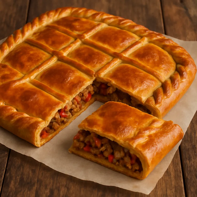 Empanada Gallega (Traditionelle galicische Fleischpastete)