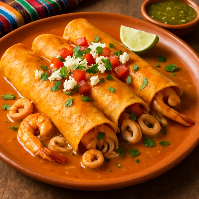 Enchiladas de Mariscos (Meeresfrüchte-Enchiladas)