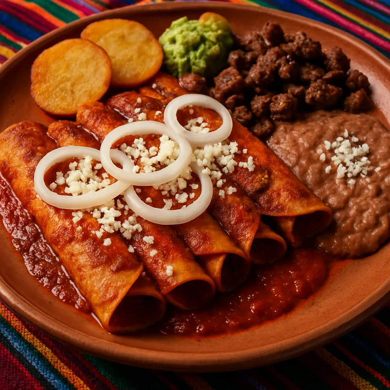 Enchiladas Norteñas (Enchiladas nach nordmexikanischer Art)