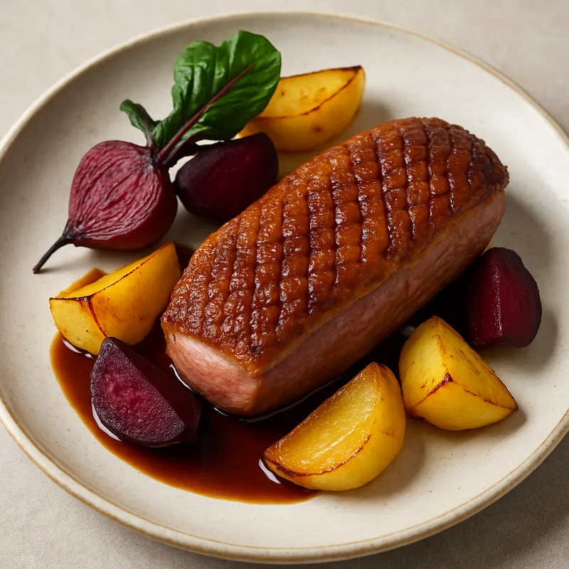 Ente mit Rüben