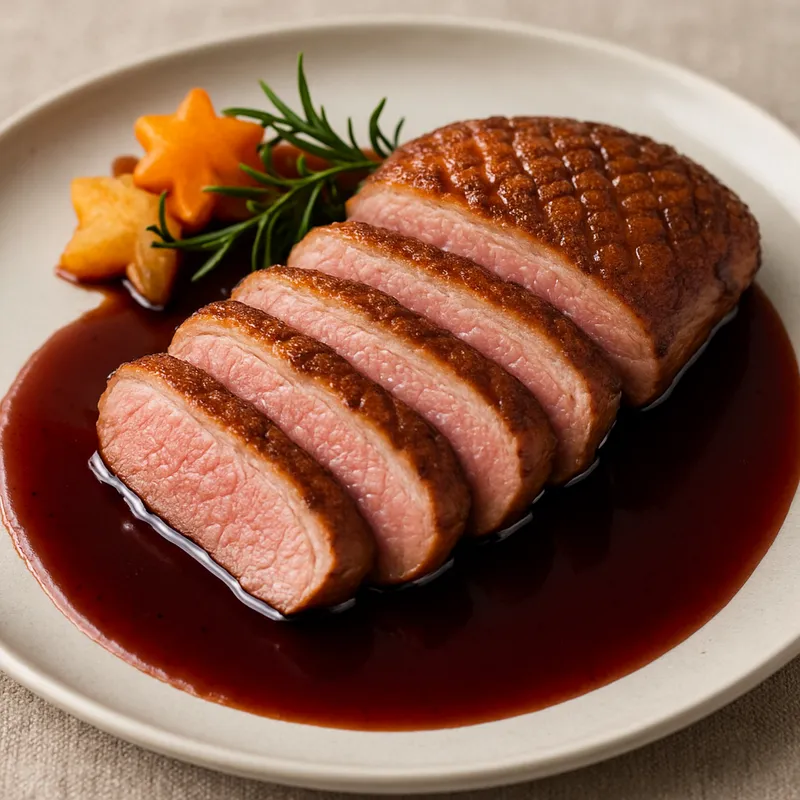 Entenbrust mit Portweinsoße