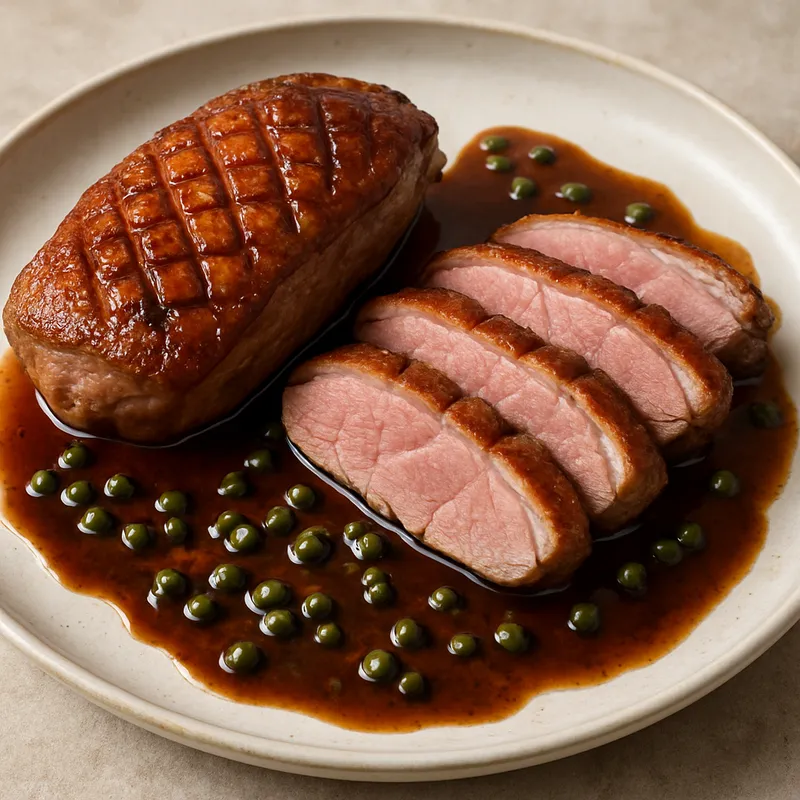 Entenbrustfilet mit grünem Pfeffer