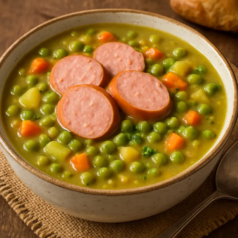 Erbsensuppe mit Wurst