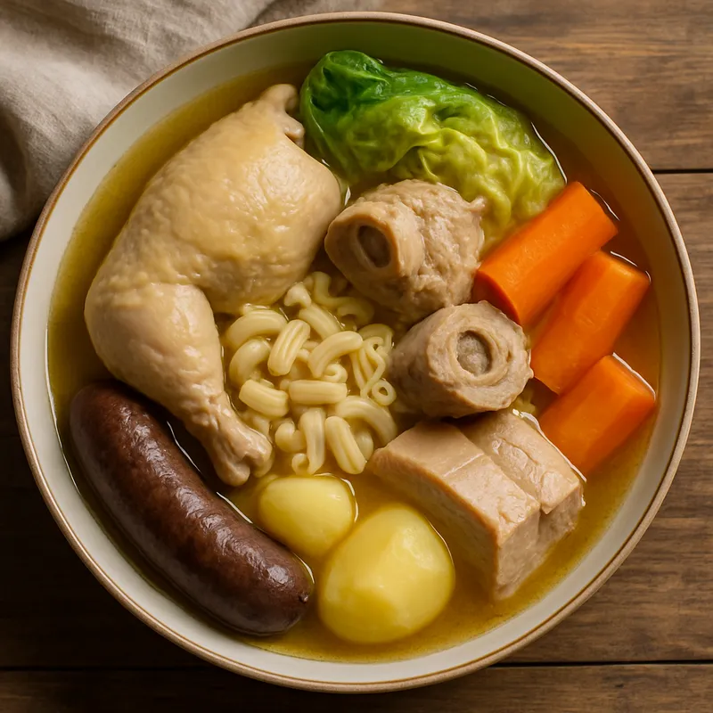 Escudella i Carn d'Olla (Katalanischer Fleisch- und Gemüseeintopf)
