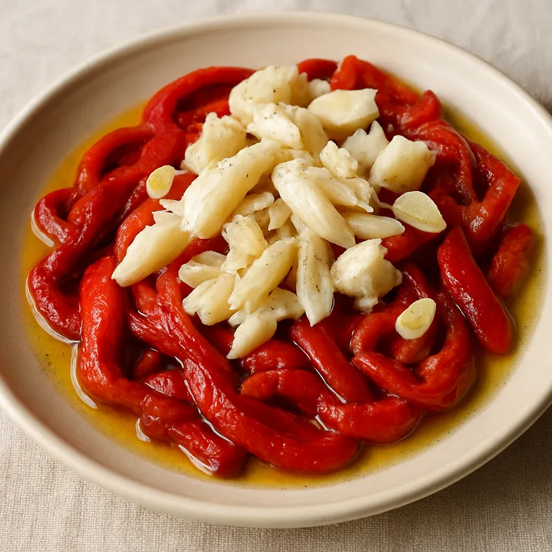 Esgarraet (Geröstete Paprika mit Kabeljau auf Valencianische Art)