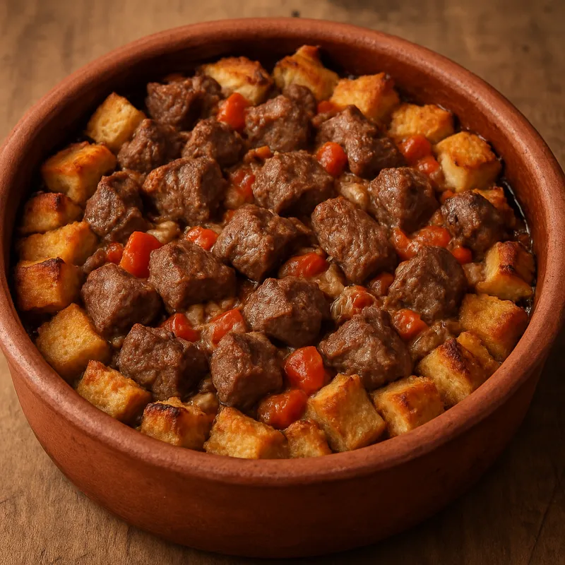 Etli Ekmek Tontopf (Fleischbrot-Auflauf)