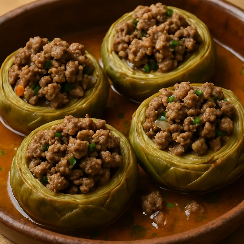 Etli Enginar Dolma (Gefüllte Artischocken mit Fleisch)