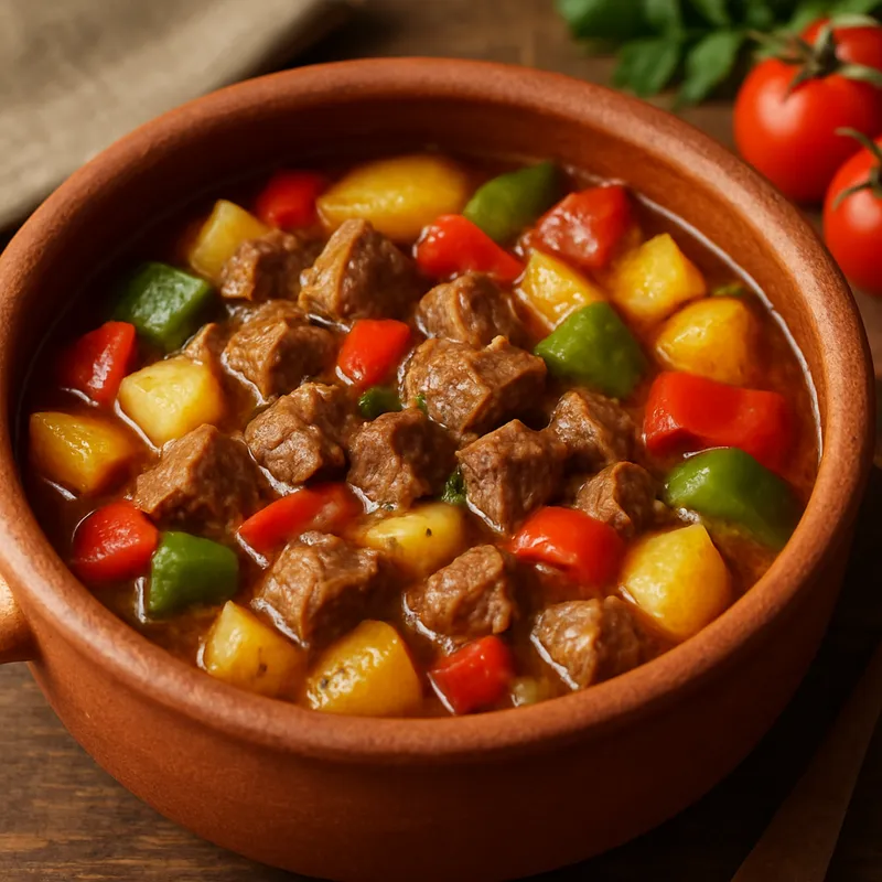 Etli Güveç (Fleischeintopf aus dem Tontopf)