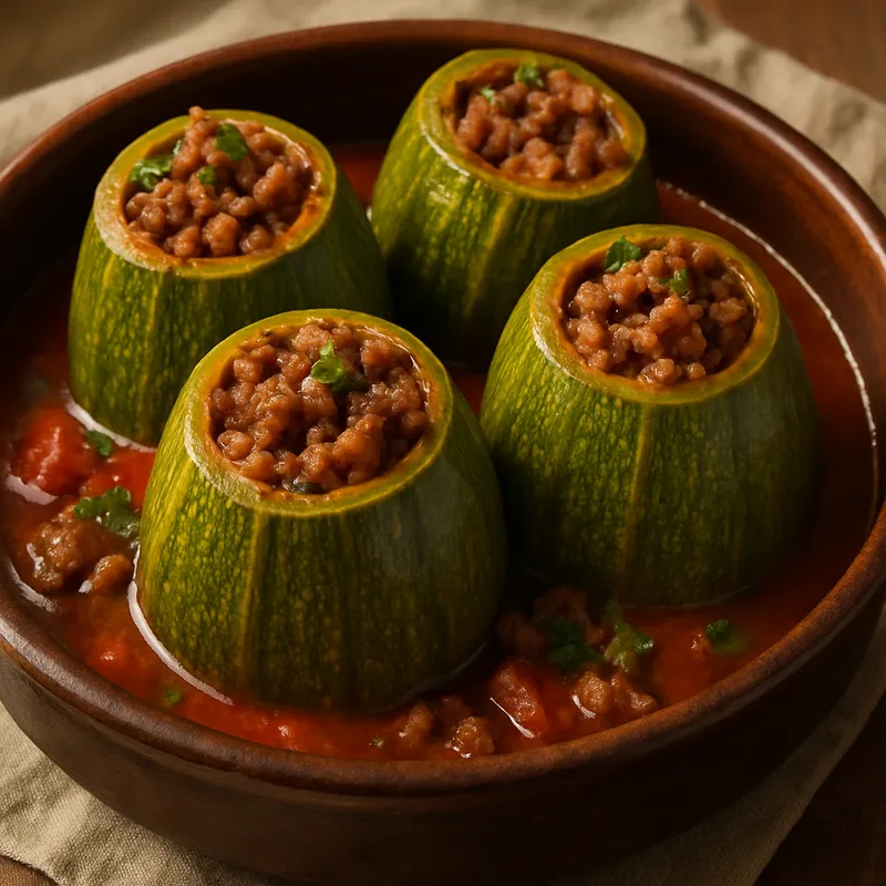 Etli Kabak Dolma (Gefüllte Zucchini mit Fleisch)