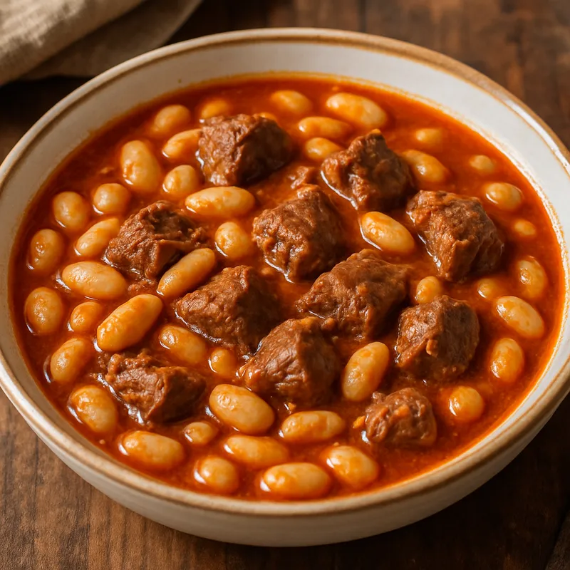 Etli Kuru Fasulye (Weißer Bohneneintopf mit Fleisch)