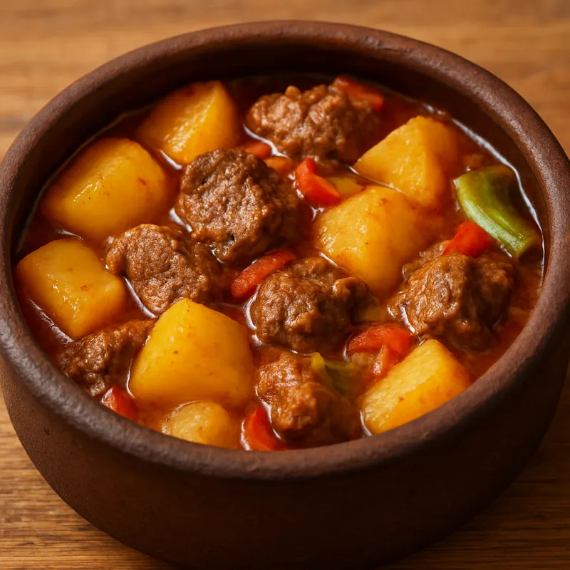 Etli Patates Güveç (Fleisch-Kartoffel-Tontopf)