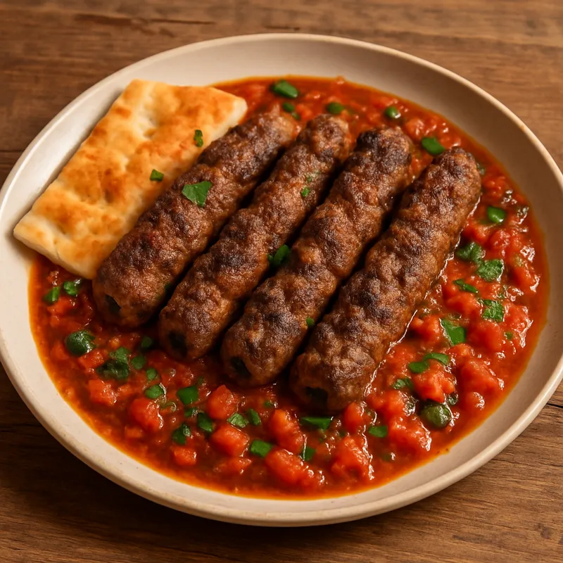 Ezmeli Kebab mit würziger Tomatensauce