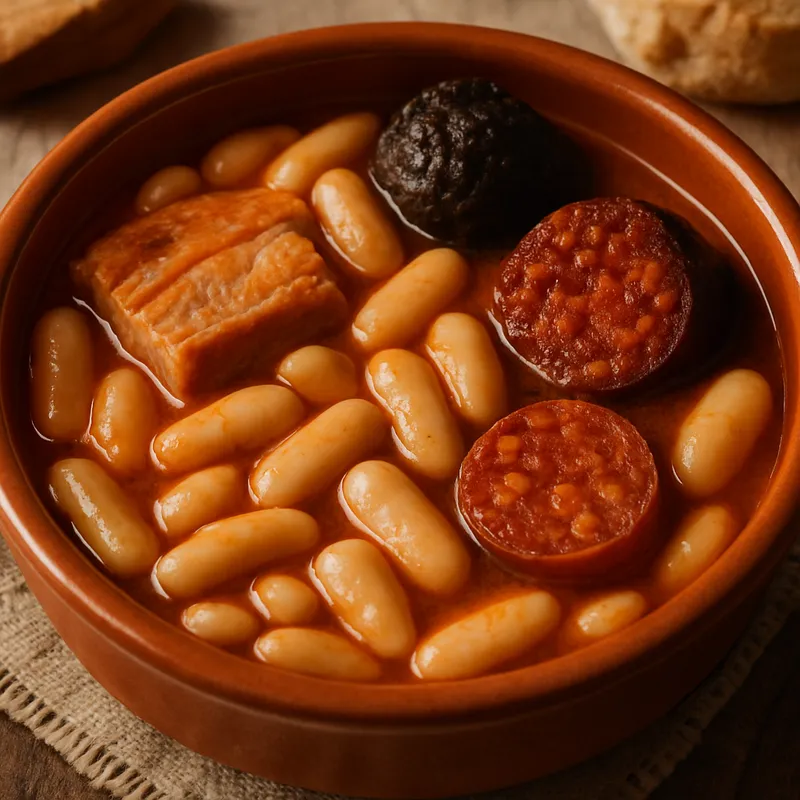 Fabada Asturiana (Traditioneller asturischer Bohneneintopf)