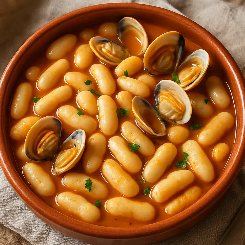 Fabes con Almejas (Bohnen mit Venusmuscheln auf Asturische Art)