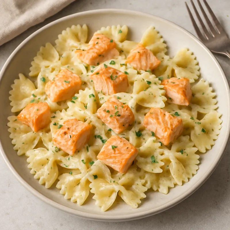 Farfalle mit Lachs