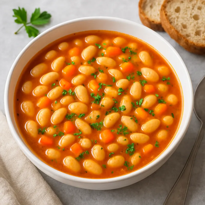 Fasolada Nistisimi (Griechische Fastensuppe mit weißen Bohnen)