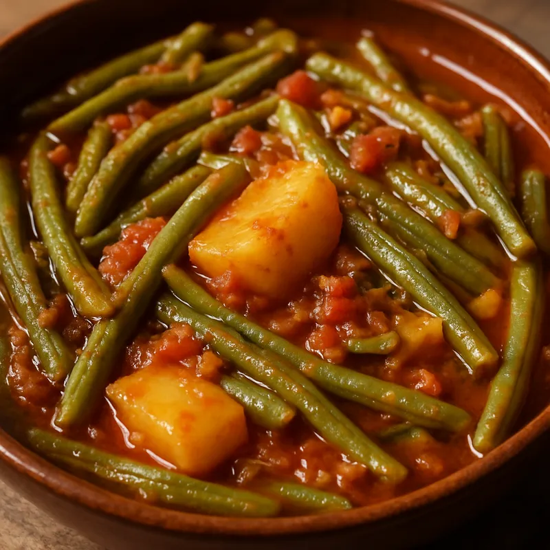 Fasolakia Giahni (Grüner-Bohnen-Eintopf)