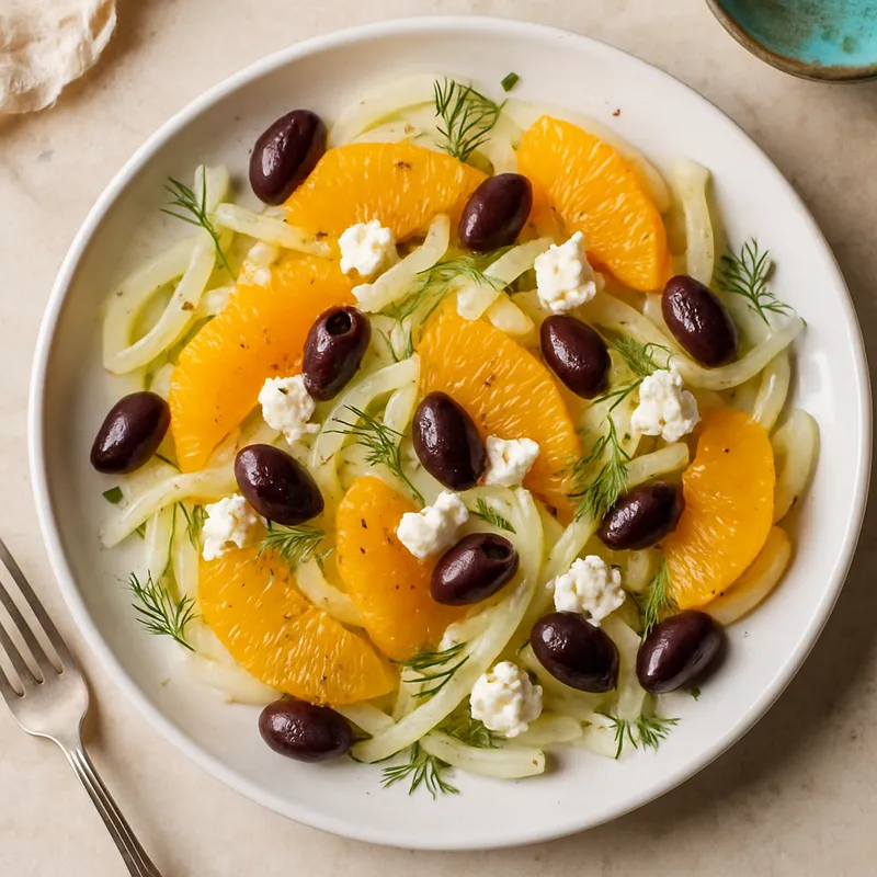 Fenchel-Orangen-Salat auf griechische Art