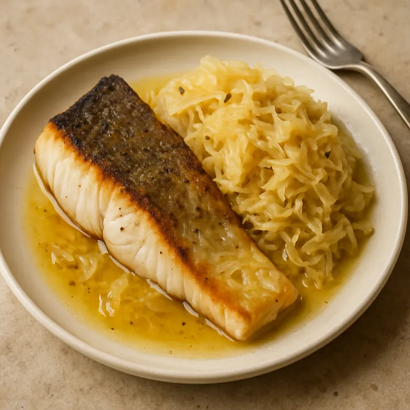 Fisch mit Sauerkraut