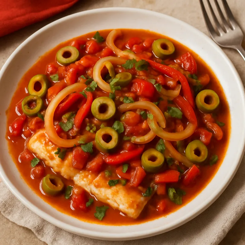 Fisch nach Veracruz-Art (Pescado a la Veracruzana)