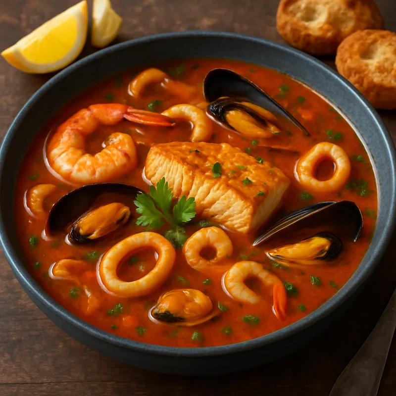 Fisch- und Meeresfrüchtesuppe