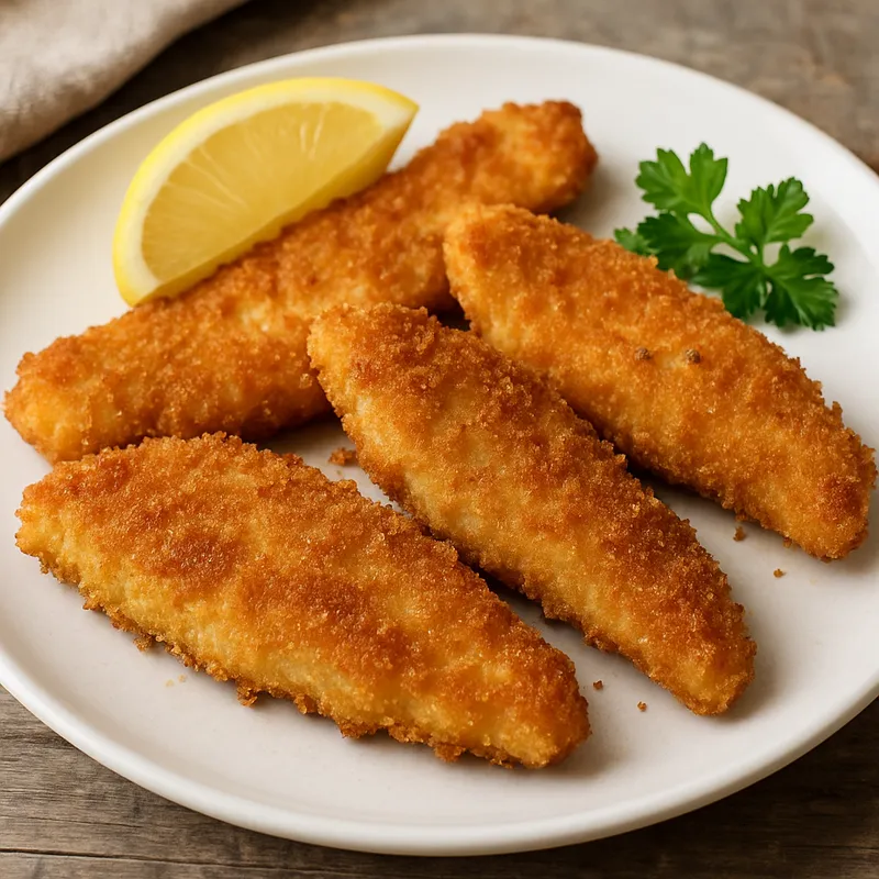 Fischfilets in Semmelbröseln