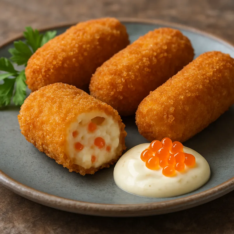 Fischrogen-Kroketten