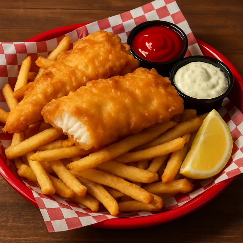 Fish and Chips auf amerikanische Art