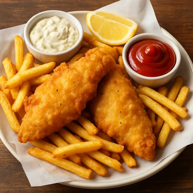 Fish and Chips nach amerikanischer Art