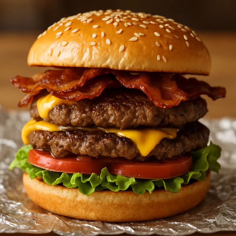 Five Guys Style Bacon Burger