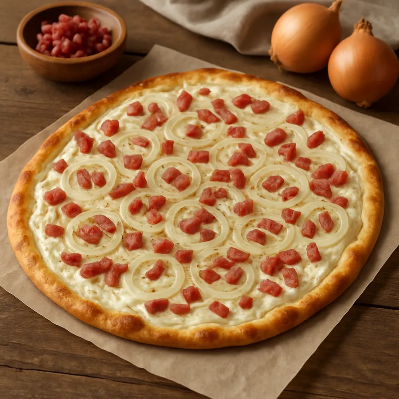 Flammkuchen (Elsässer Fladen)