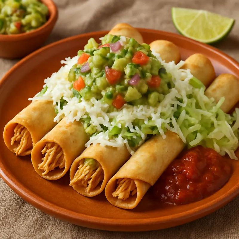 Flautas de Pollo (Hähnchen-Flautas)