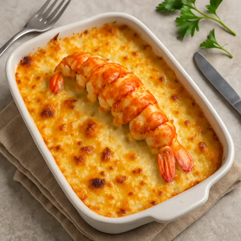 Flusskrebsschwanz-Gratin
