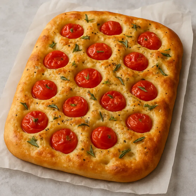 Focaccia mit Kirschtomaten