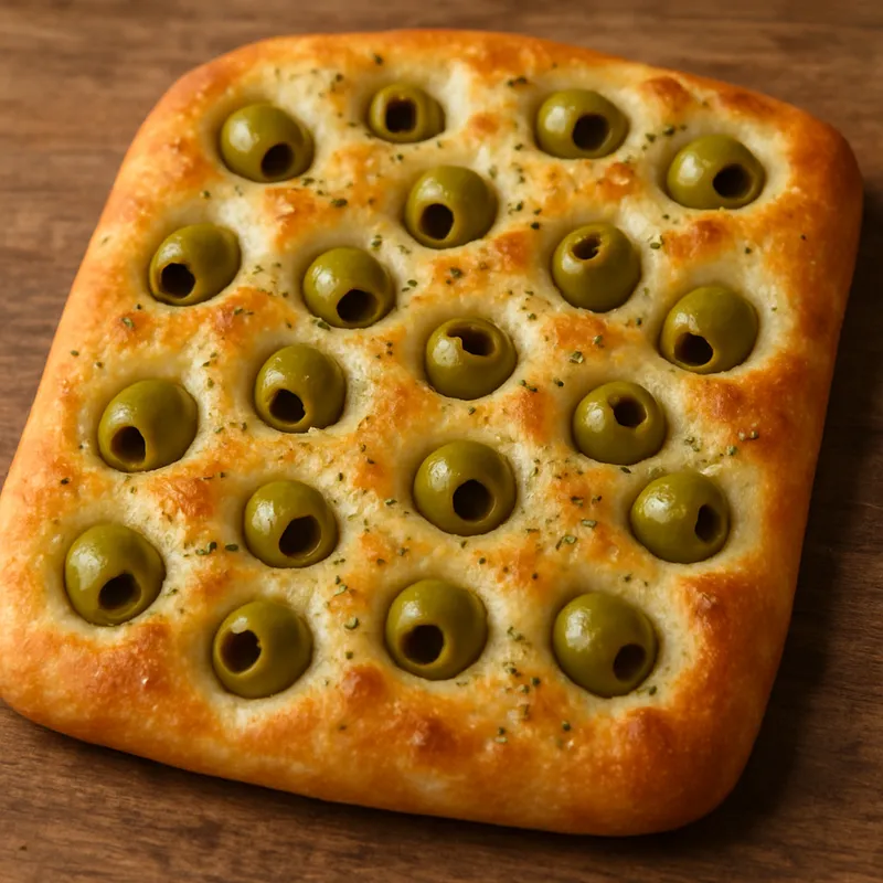 Focaccia mit Oliven