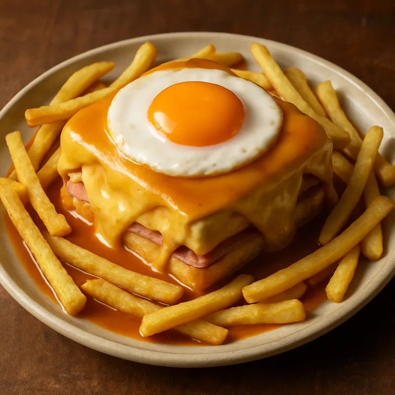 Francesinha mit Spiegelei